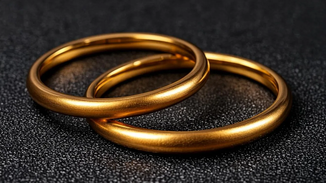Brass rings overlapping on graphite, tracing how a winnings cap clips a no deposit bonus