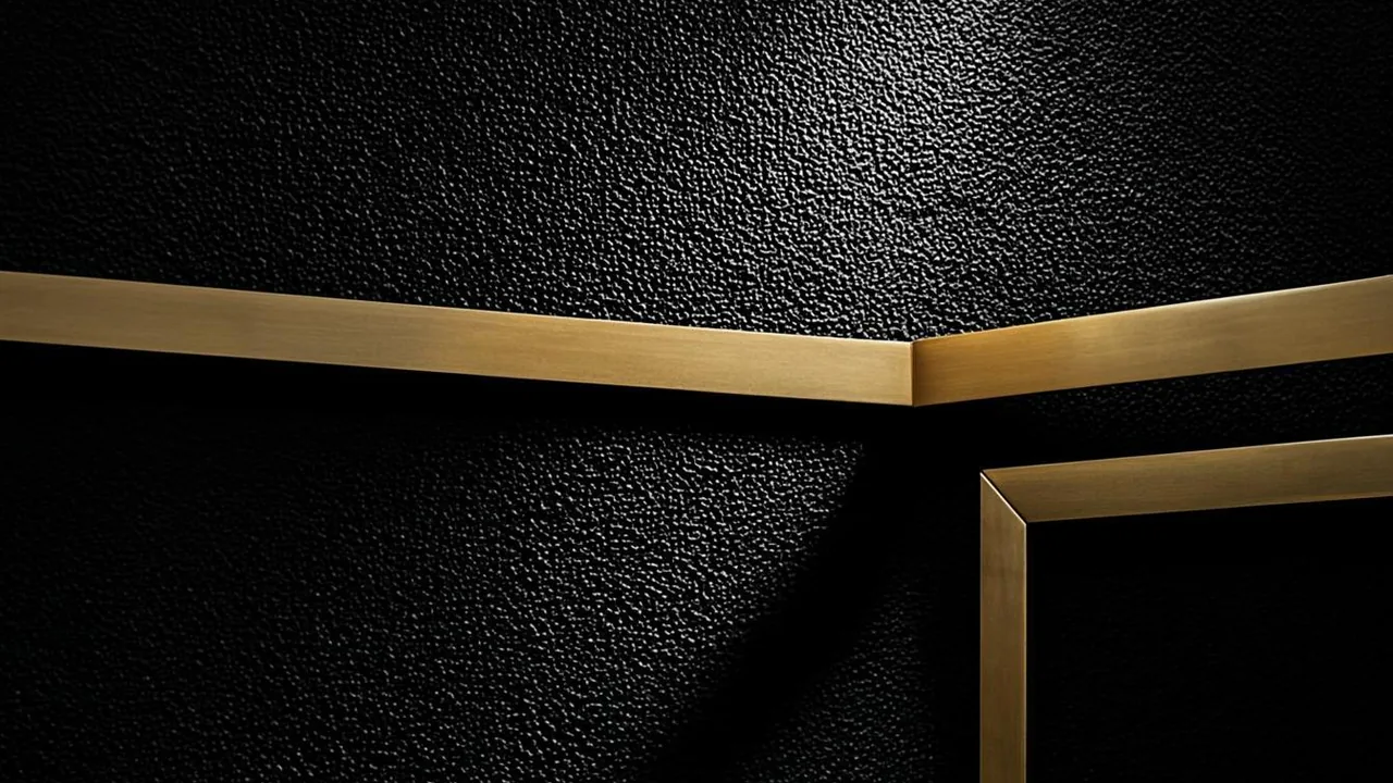 Two brass beams crossing on graphite, marking the boundary between two rulebooks