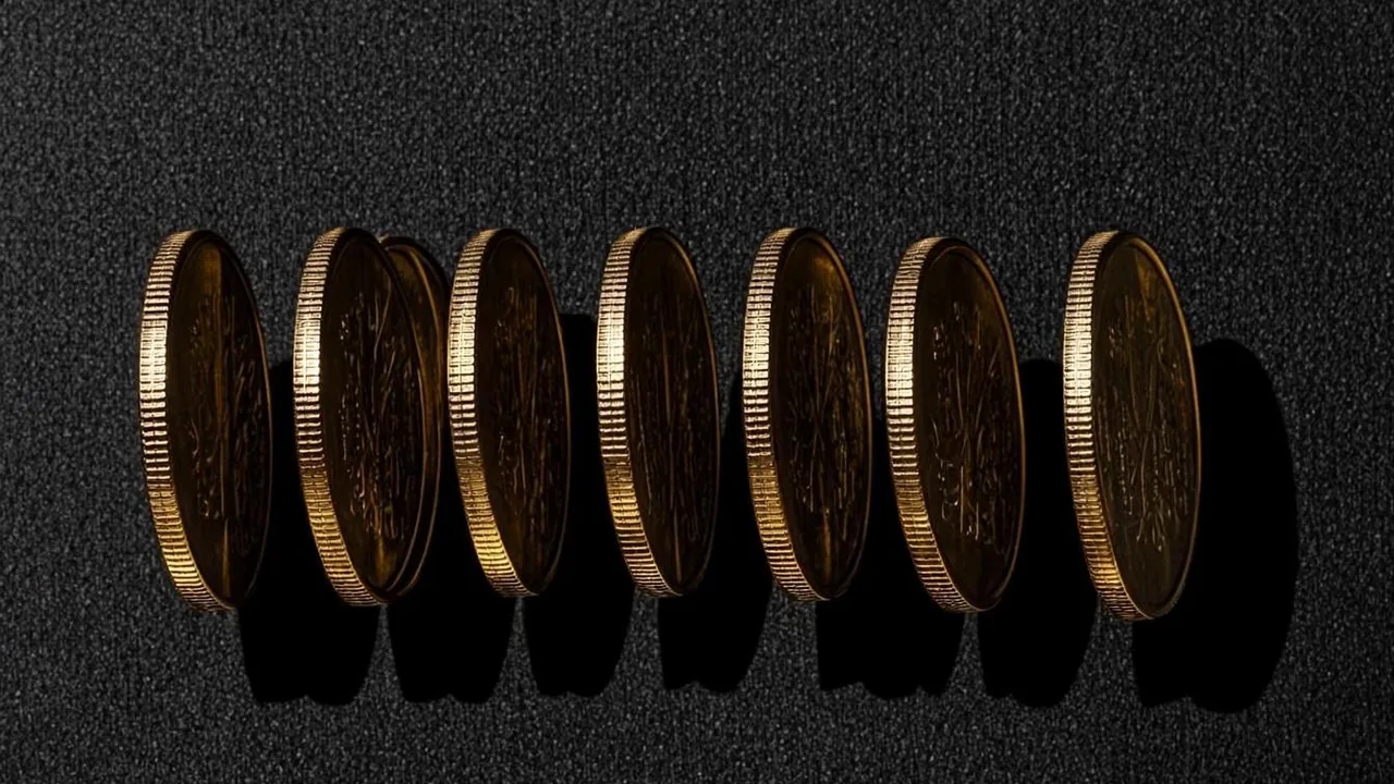 Free daily spins across a week of drops, brass tiles marking seven graphite mornings.