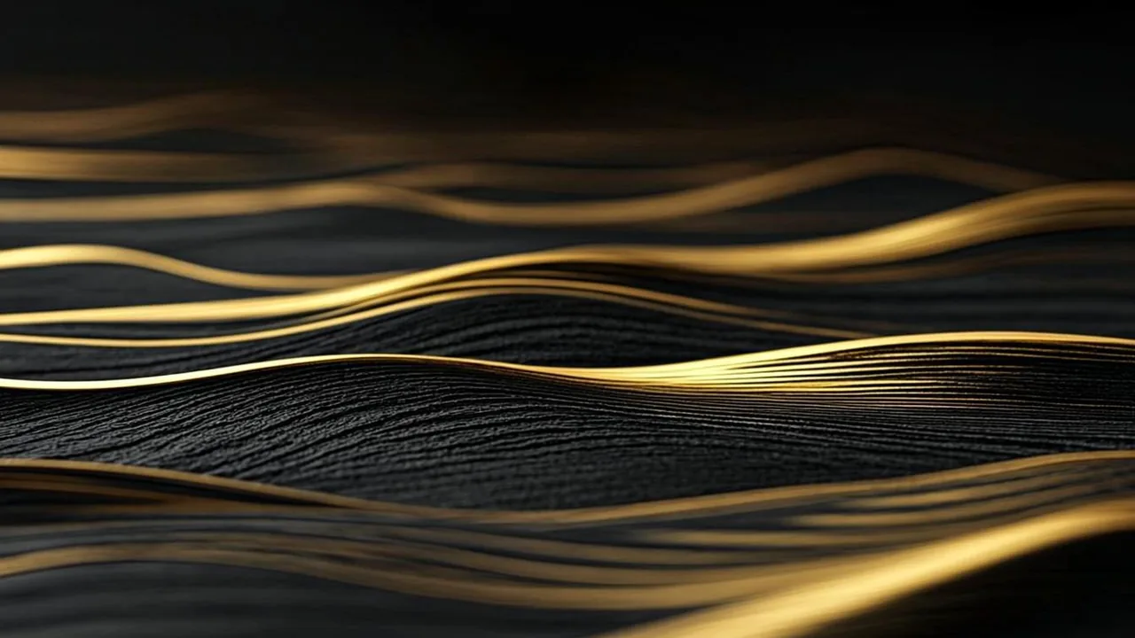 Ethereum casino fees visualised as brass gas waves across graphite tiles