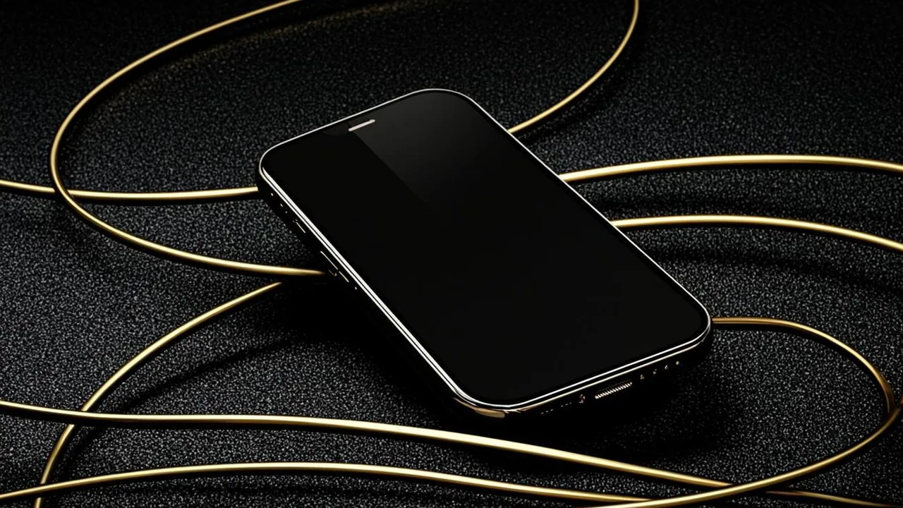 A phone app making a casino deposit, brass arcs and dynamic rings on graphite.