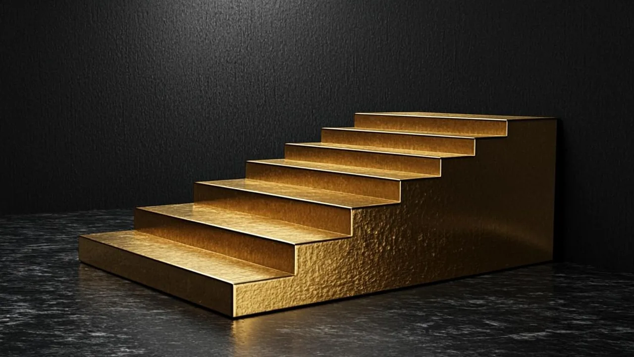 Thirty pounds free no deposit credit, brass staged steps rising over graphite tiles