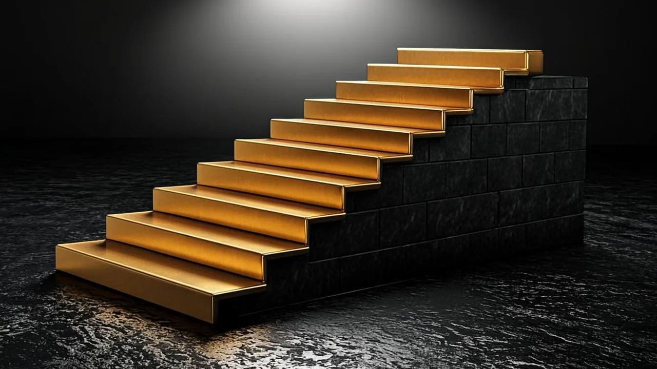 Thirty pounds free no deposit credit, brass staged steps rising over graphite tiles