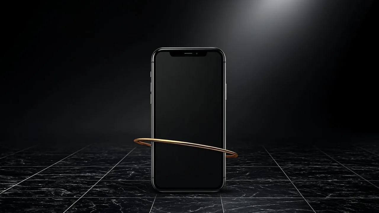 A casino deposit approved by Face ID with brass rings on graphite.
