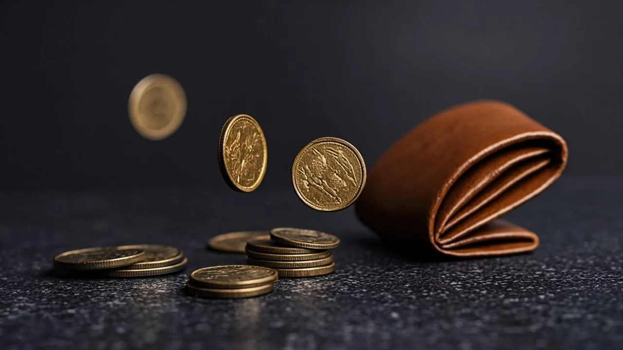 Crypto no deposit bonus guide with brass coin rings and wallet arcs on graphite