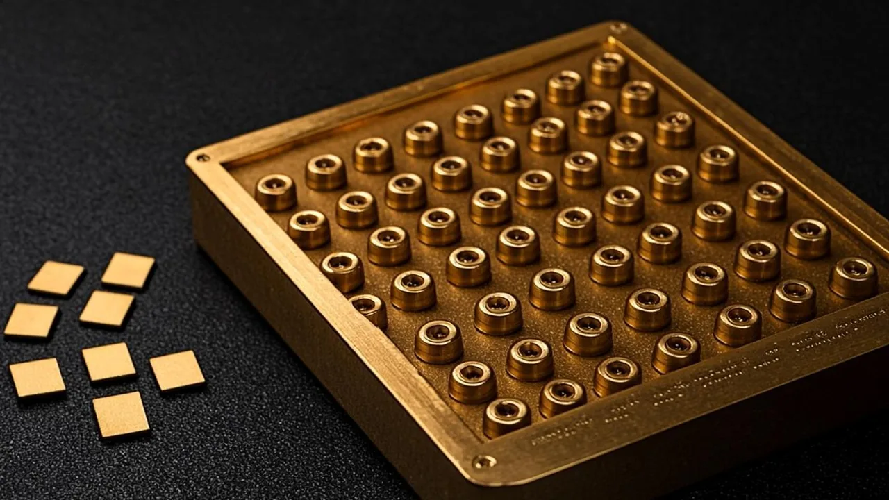 One hundred free spins priced on a brass ledger, benchmark tiles on graphite.