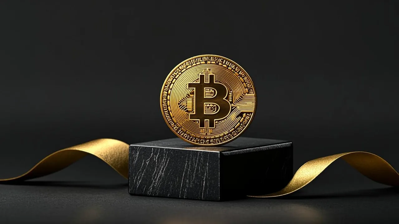 Bitcoin slots guide with brass arcs tracing a swinging balance line across graphite tiles